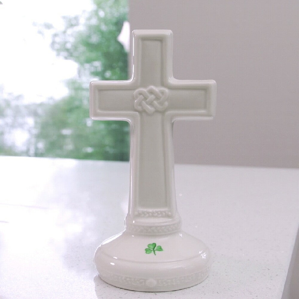 Belleek Classic Love Knot Cross