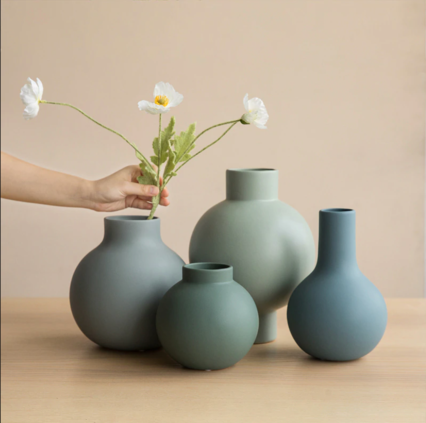 Shades of Blue Ceramic Vase - Final Sale