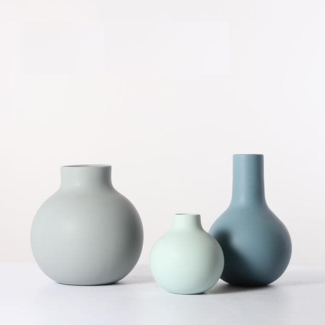 Shades of Blue Ceramic Vase - Final Sale