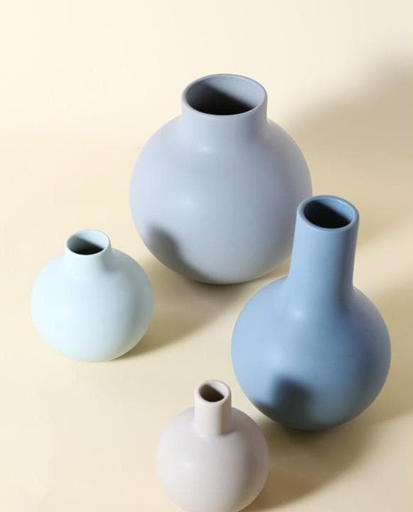 Shades of Blue Ceramic Vase - Final Sale