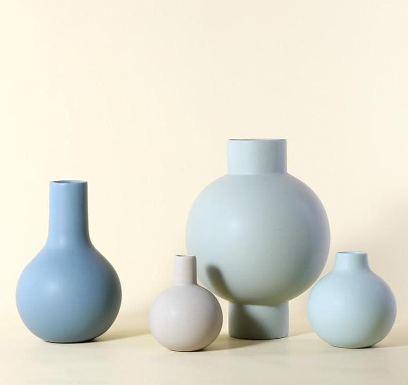 Shades of Blue Ceramic Vase - Final Sale