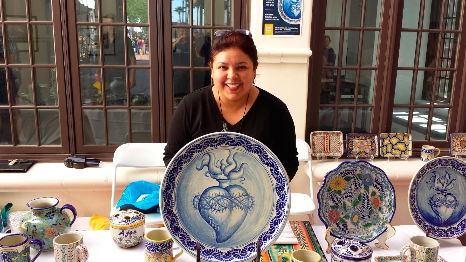Hand Painted Floral Ceramic Ornaments (Pair) - Talavera Tidings