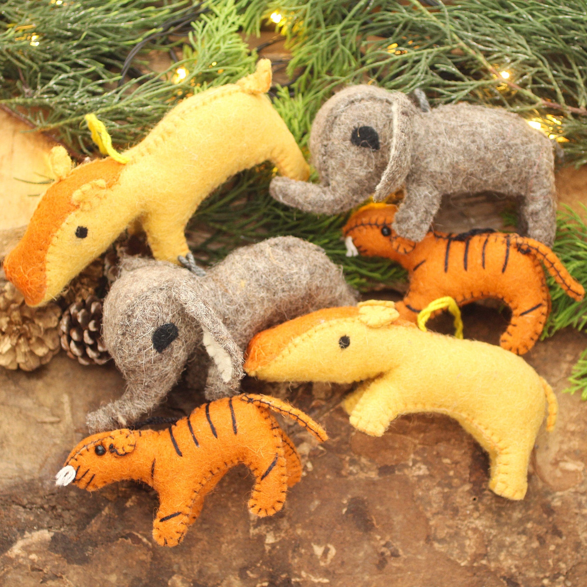 Wool Ornaments - Set of 6 - Cheers from the Wild