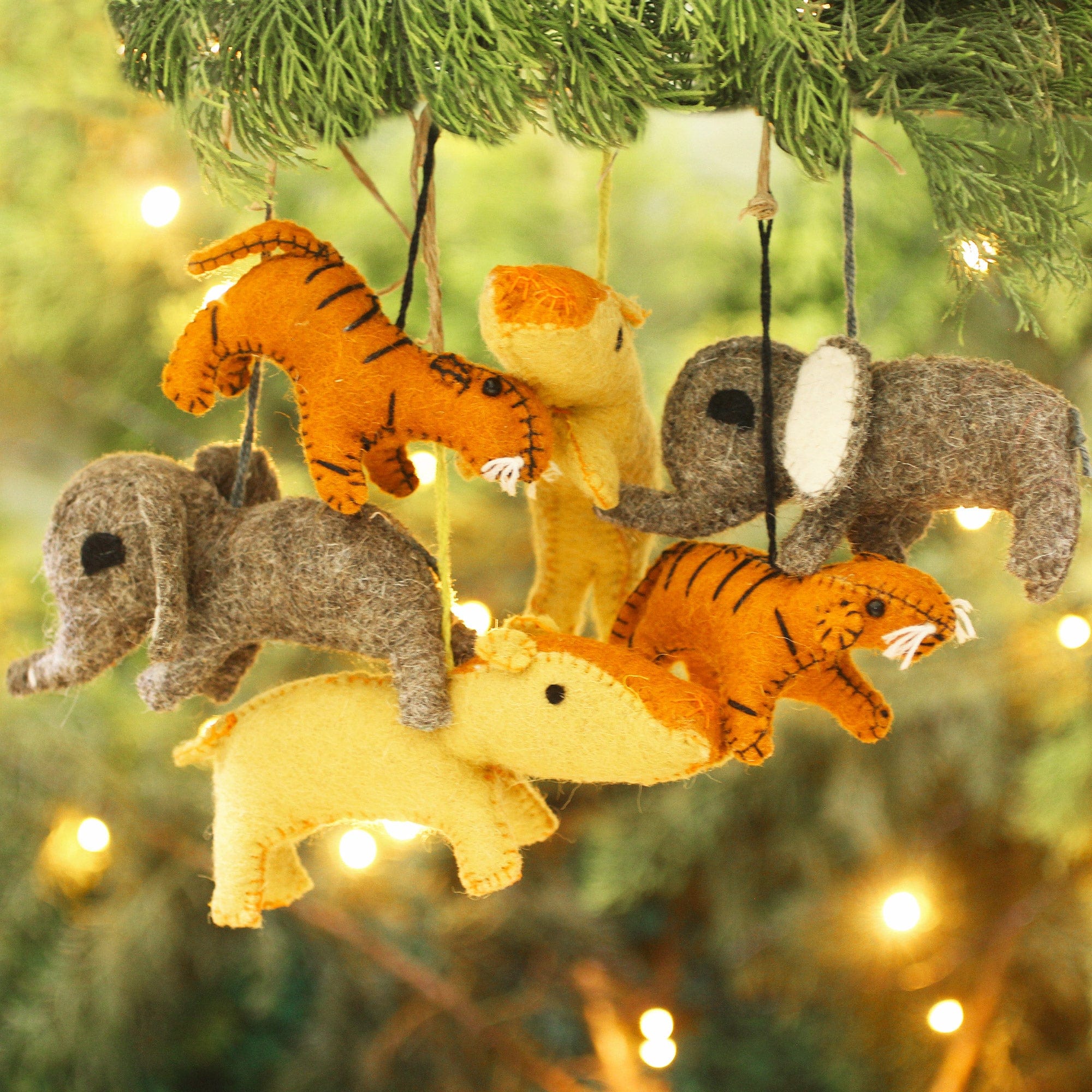 Wool Ornaments - Set of 6 - Cheers from the Wild