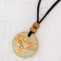 Bird-Themed Pinewood Pendant Necklace - Messenger of Fortune