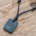 Dark Green Jade Owl Pendant Necklace - Perceptive Owl