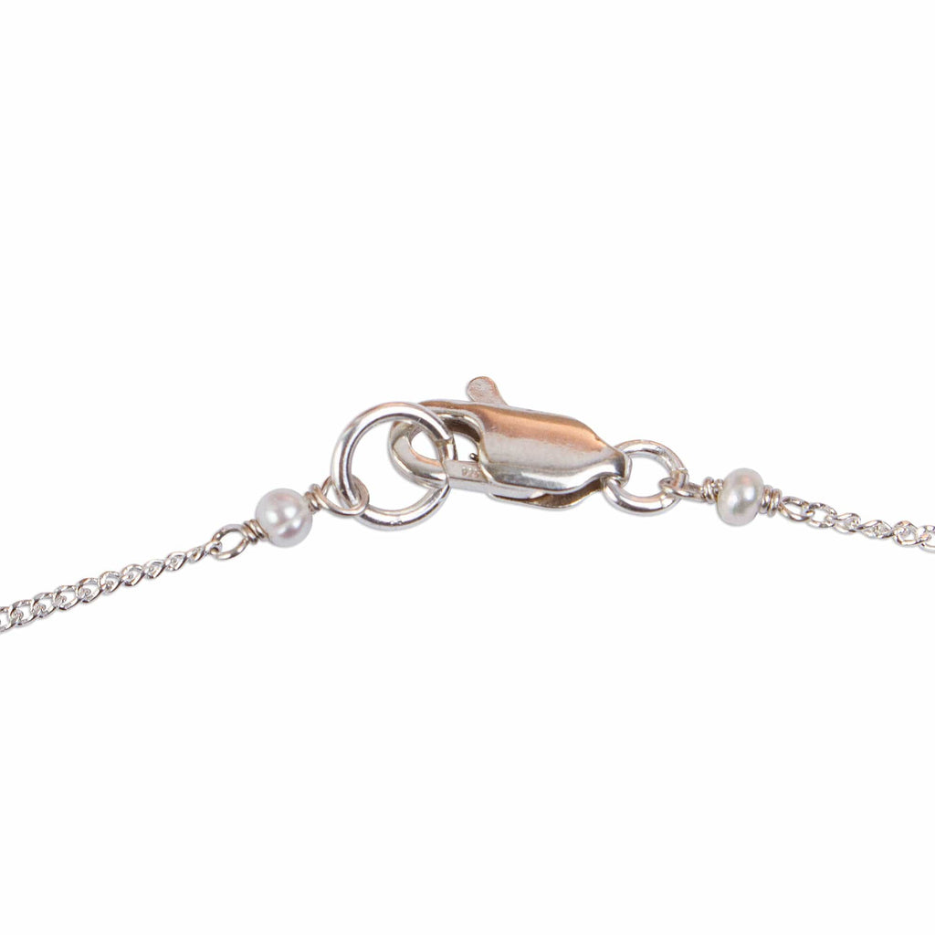 Cultured Pearl Lotus Flower Pendant Necklace - Glowing Lotus Charm